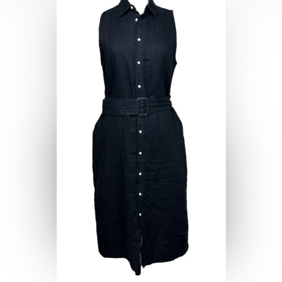 Polo Ralph Lauren Black Linen Belted dress - Picture 10 of 16